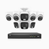 ADLK800 - 4K 8 Channel Dual Light Wired CCTV Security System with 4 Bullet & 4 Turret Cameras, Color & IR Night Vision, 3840x2160@20fps, F/1.6 Super Aperture, 4-In-1 Output Signal, IP67